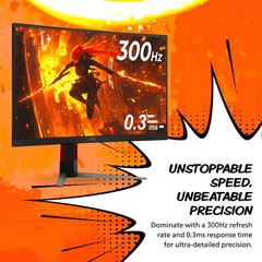 Gaming Monitor 27 QHD Curved 300Hz VA 0.3ms Black CQ27G4ZH AOC Inch screen
