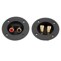 2Pcs Speaker Box Terminal Round Spring Cup Connector Subwoofer Enclosure New