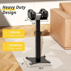 Adjustable Bookshelf Speaker Stands Pair, 20-27.5 Inch All-Metal Heavy Duty Hold