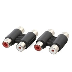 2 RCA Female to Female F/F Video Connector Converter Adapter for TV DVD HDTV AV