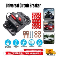 Breaker Inline 20-300A Circuit Stereo AMP Fuse For Car Audio RV Marine Reset