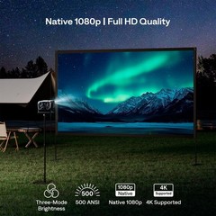 Aurzen BOOM mini Google TV Movie Projector Netflix 4K Dolby Bluetooth 5G WiFi