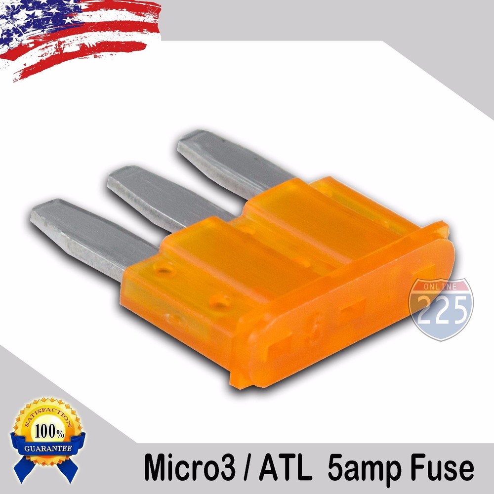 10 Pack 5A Micro3 Blade Fuse 5 AMP ATL 32V Automotive Car Truck Boat Marine RV