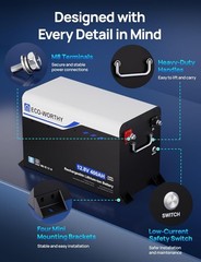 ECO-WORTHY 12V 400AH Metal Case LiFePO4 Lithium Battery with Bluetooth