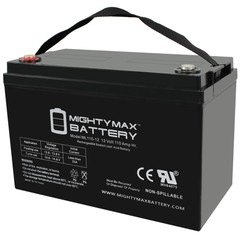 Mighty Max ML110-12 – 12 Volt 110 AH, Internal Thread (INT) Terminal, Rechargeab
