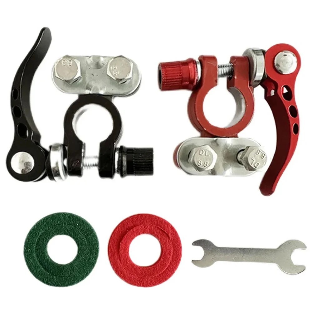 2 Car Battery Terminal Connector Top Post Positive Negative Heavy Duty Universal