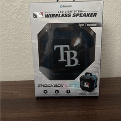 NWT TAMPA BAY RAYS MLB SHOCKBOX LED BLUETOOTH SPEAKER