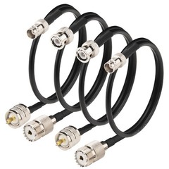 4 PCS 1.64ft BNC To UHF Cable PL259 SO239 Extension CB Radio Antenna LMR200