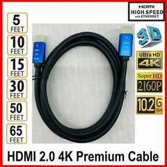 ULTRA HDMI CABLE 2.0 HDTV UHD Ethernet 4K x 2K 3D Audio Return 5 10 30 50 FT Lot