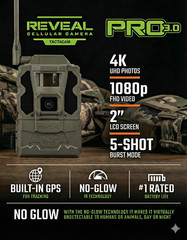 TACTACAM Reveal Pro 3.0 Cellular Trail Camera – Includes 32GB SD Card