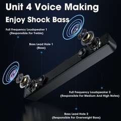 Surround Sound Bar Wireless Bluetooth Stereo Speakers Soundbar TV Home Theater