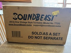 SoundBeast All-in-One Turntable with 3-Speed Record Player
