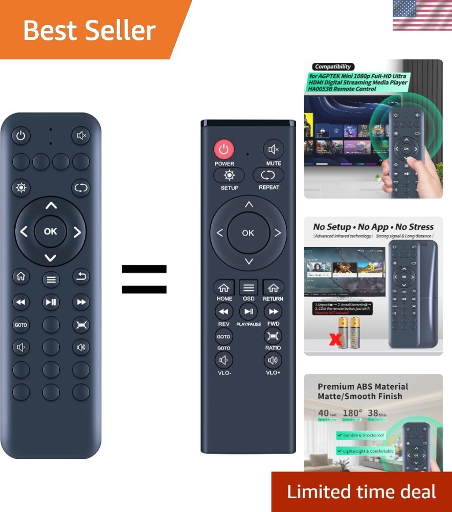ABS Durable Remote Control for AGPTEK Mini 1080p – Seamless Streaming Experience