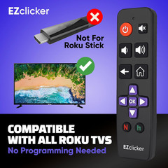 Roku TV Remote Big Button TV Remote Control for All Roku ONLY Simple and Easy