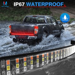 Waterproof 48″ Triple Row 360 LED Tailgate Strip Light Bar Tube for Pickup Truck