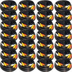 BOX of 28 – 40ft Triple RCA Audio RG59 Shielded Video Cables , TV DVD VCR Cord