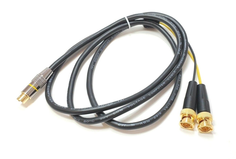 5 Ft S-Video Cable Male / Dual BNC Male L-COM CCD244MB-5 – NEW!