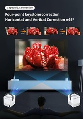 Portable Projector w/ Motorized Focus, Home Theater Projector for iOS / Android