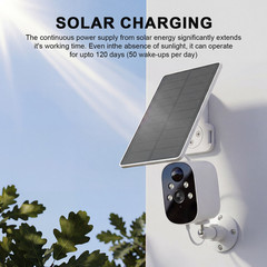 1080P Wireless Solar Security Camera WiFi Solar Battery Cam Color Night Vision