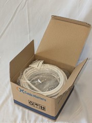 Cable Matters 2x 25 ft RG6 Coaxial Cable, CL2 In-Wall Rated Quad Shield