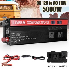 5000W Sine Wave Solar Converter 3000W Car Power Inverter DC 12V To AC 110V 4 USB