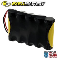 Exell 6V 1000mAh (5xAA) NiCd Custom Battery Pack w/ Wire Leads