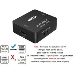 RCA AV to HDMI HD Converter Composite CVBS Video Adapter Wii NES SNES US