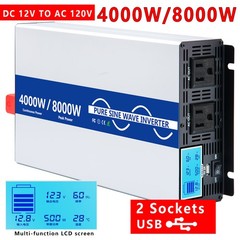 2000W 3000W 4000W Pure Sine Wave Power Inverter 12V 24V DC to 110V 120V AC