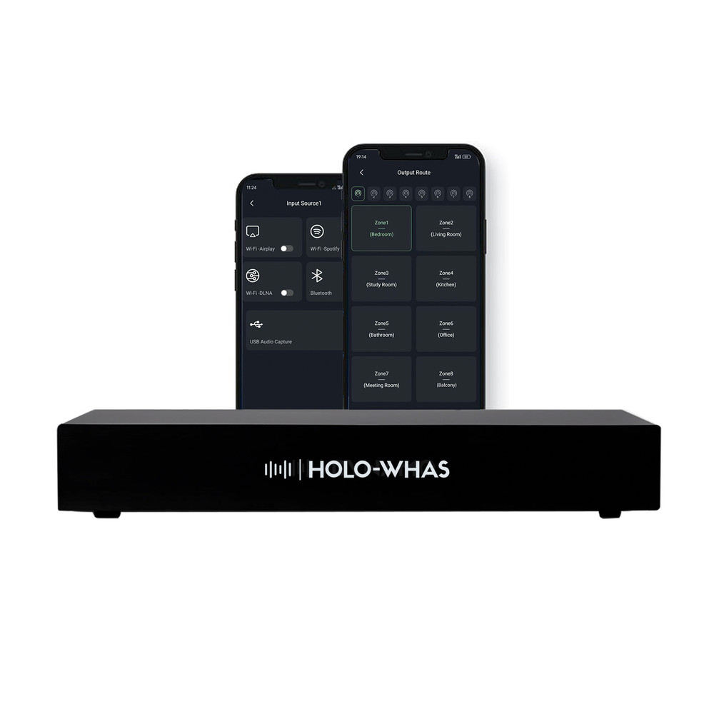 HOLOWHAS 8 Zone 8 Stream Multi-Room Amplifier (60Wx16) | Whole Home Audio