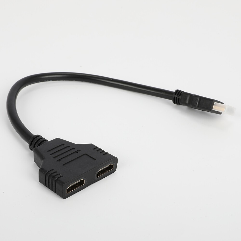 1PC HDMI 1080P Male to 2 Female 1 In 2 Out Splitter Cable Adapter Converter