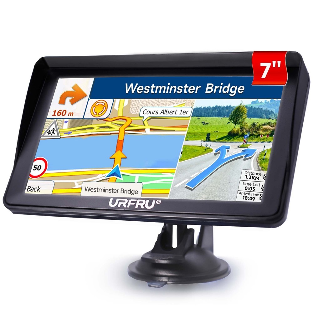 URFRU GPS Navigator for Car Truck 7-Inch 2025 Offline Maps Lifetime Free Updates