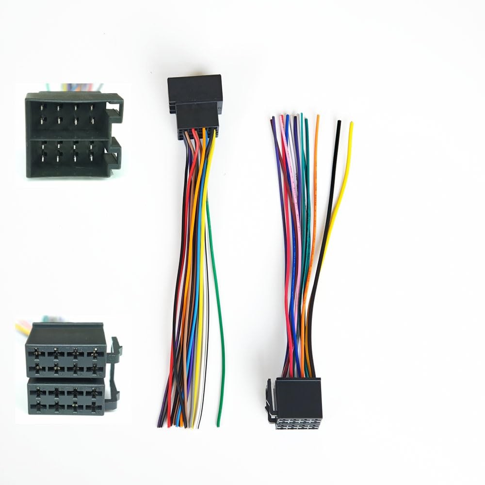 ​16 Pin Universal ISO Car Radio Wiring Harness Adapter – Plug and Play Power S