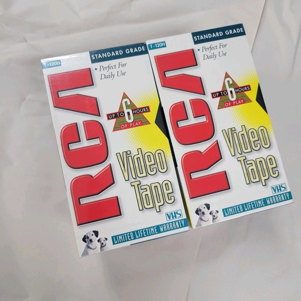Lot of 8 RCA VHS Tapes Standard Grade T-120 H Up to 6 Hours ALL Sealed