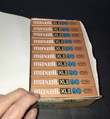 Box of 10 Sealed Maxell High Bias XLII 90 Audio Cassette Tape High Bias Japan