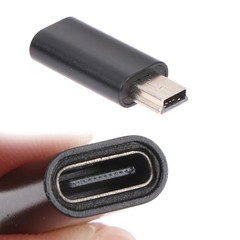 Mini 5 Pin USB Adapter B Male to USB Type C Female Data Data Transfer Connector