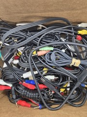 Box of Random Cords Cables