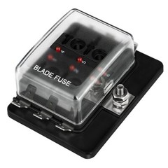 6way Rv Fuse Block Blade Fuse Box Dc12~32v 12v Junction Box Led Indicator Fuse B