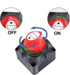 Battery Disconnect Switch, 2PCS Cables 1.64FT with Heavy Duty Wire Lugs, Battery