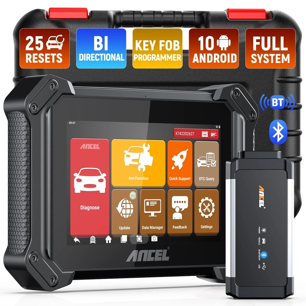 ANCEL V6 PRO OBD2 Scanner Bi-Directional Car Diagnostic IMMO ABS Bleed DPF Reset