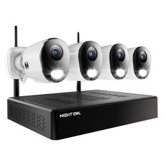 Night Owl 2-Way Audio 12 Channel 4 Camera 2K DVR Security System with 1TB Hard D