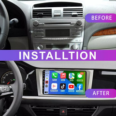For Toyota Camry 2007-2011 Android 15 Apple CarPlay Car Stereo Radio GPS +Camera