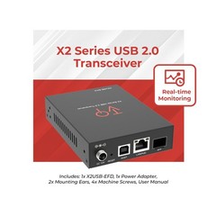 ToVi X2USB-EFD USB 2.0 Over IP Extender 1GbE RJ45/SFP PoE 4-Port Hub