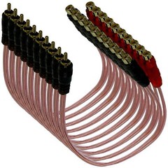 Bulk Lot of 10 Pcs Pack RCA Y-Splitter Cables 1′ Ft Shielded 1 Male to 2 Female
