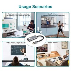 4K 60Hz Type C to HDMI Adapter USB 3.1 HUB HDTV Converter Cable for iPhone 15 TV
