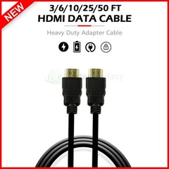 HDMI Cable 1.4 4K 3D HDTV PC Xbox ONE PS4 High Speed 3 6 10 15 25 50 FEET LOT
