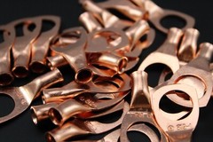 COPPER BATTERY LUGS RING TERMINALS #10 1/4 5/16 3/8 1/2 CRIMP SOLDER AWG LOT