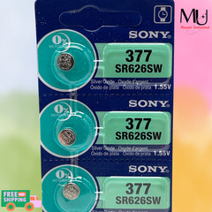 5 X New SONY 377 SR626SW 1.55V Silver Oxide Button Battery Expire Date Dec/2031