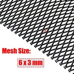 Car Grill Mesh,40 x 13 inch Universal Black Mesh,Aluminum Alloy Automotive