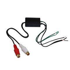2x High to Low Compact Line Output Converter 2-Channel Speaker Wire to Gold RCA