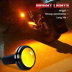 4x Amber LED Front Grille Grill Running Lights Smoked For Ford F150 Raptor Style